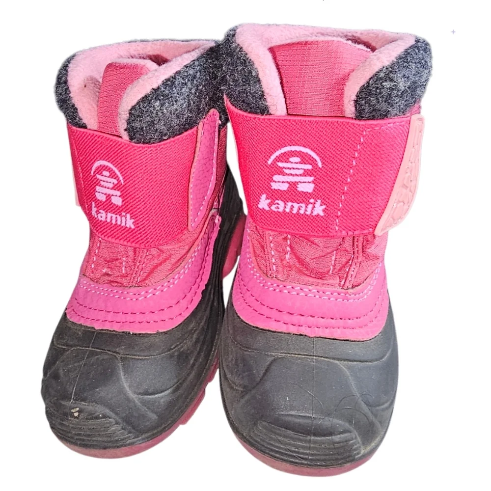 Kamik Pink and Black Winter Boots